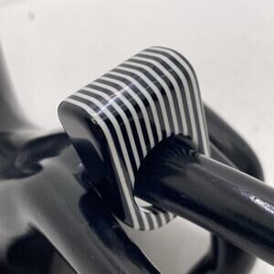 Vintage Tiger Zebra Stripe Ring Size 7